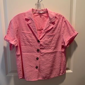 THML Pink button up top